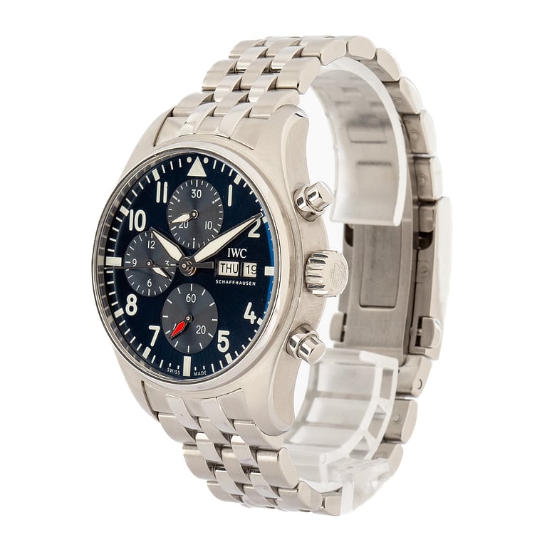 Pre-Owned IWC Pilot&rsquo;s Watch Chronograph 41 Ref IW388102 Blue Dial