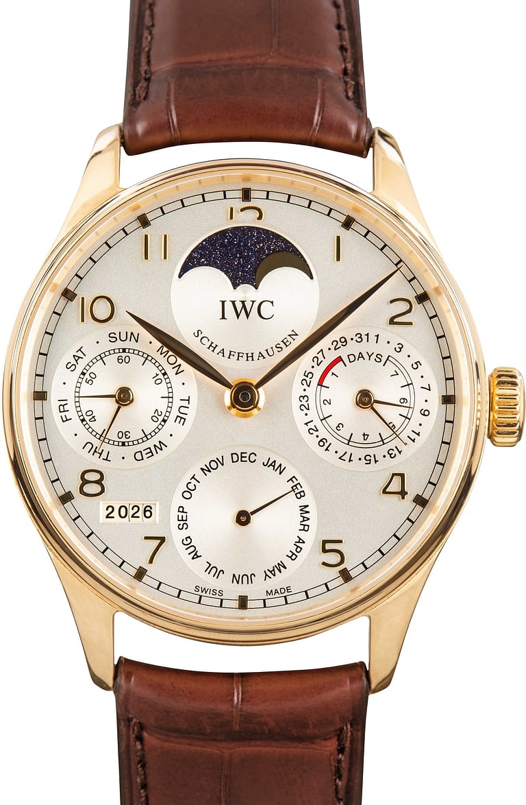 Used IWC Portugieser Perpetual Calender IW502213 5N Gold