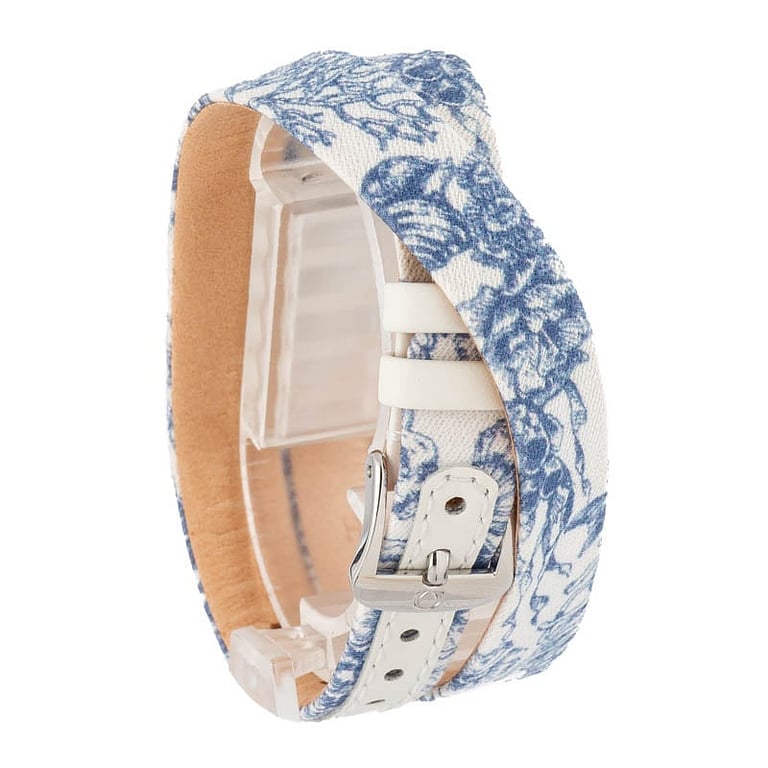 Omega De Ville Mini Tresor Steel on Blue Toile de Jouy