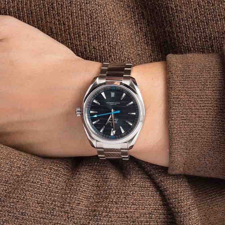 Used Omega Seamaster Steel Aqua Terra 150M Blue Teak Dial
