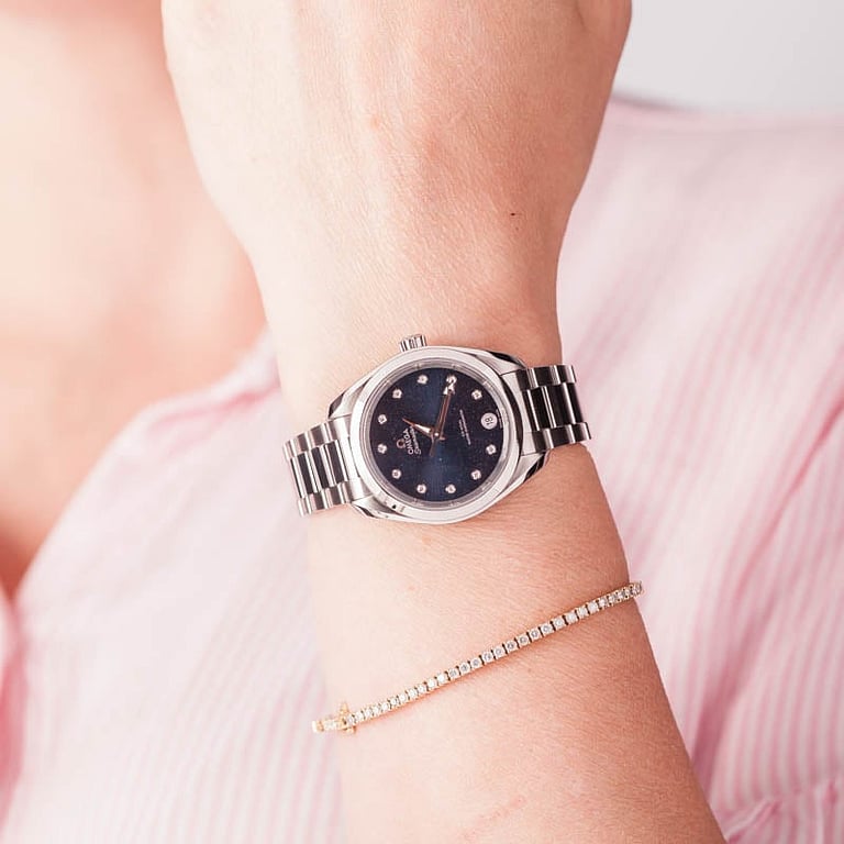 Omega Seamaster Aqua Terra Blue Diamond Dial