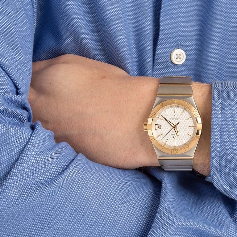 OMEGA Constellationゴールド シルバー 不動 123.20.38.21.02.005 Omega Constellation Mens 38MM Automatic Watch