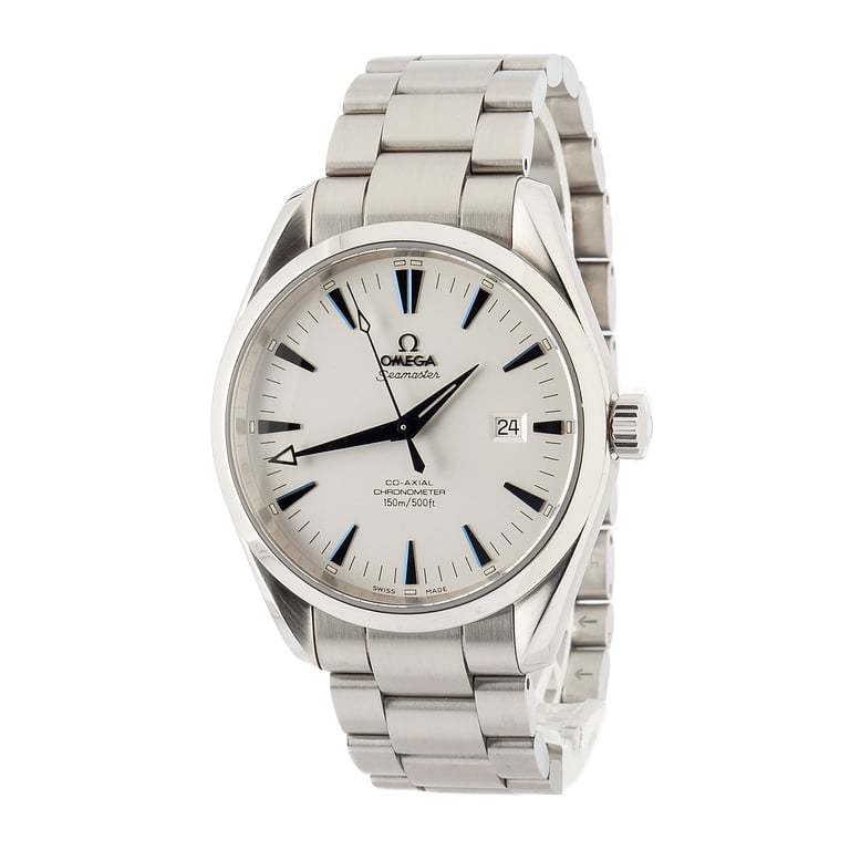 Pre-Owned Omega Aqua Terra White Dial