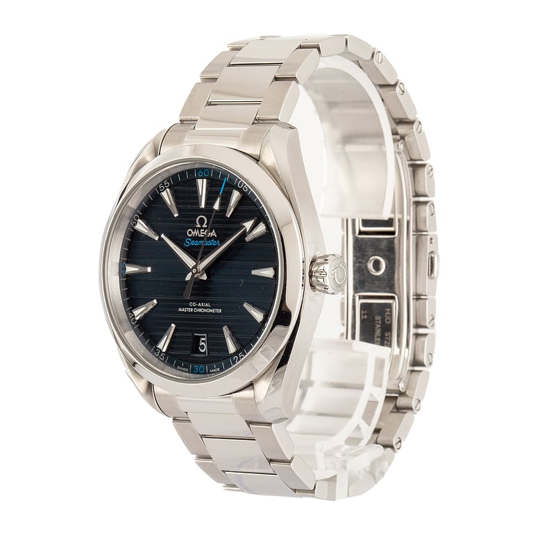 Pre-Owned Blue Dial Omega Seamaster Aqua Terra 150M Steel