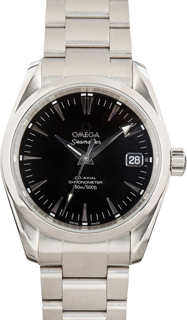 Used Black Dial Omega Seamaster Aqua Terra