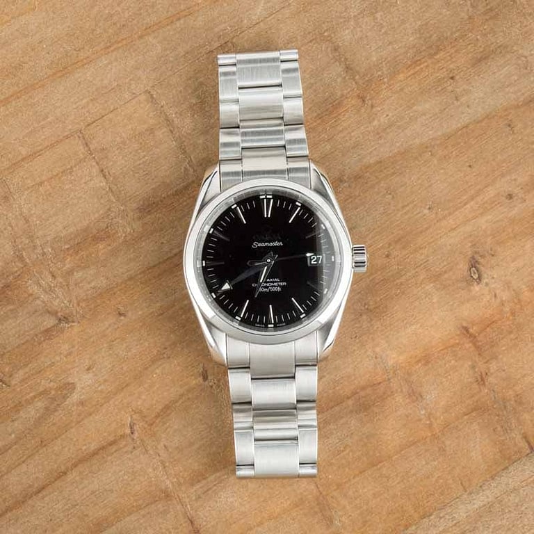Used Black Dial Omega Seamaster Aqua Terra