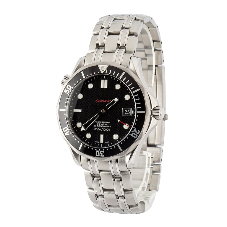 Pre-Owned Steel Omega Seamaster Planet Ocean 600M Black Wave Dial