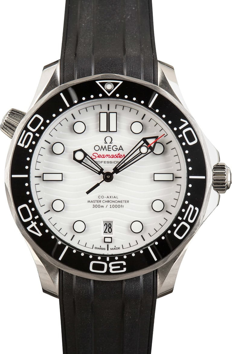 Omega 42MM Seamaster Diver White Wave Dial