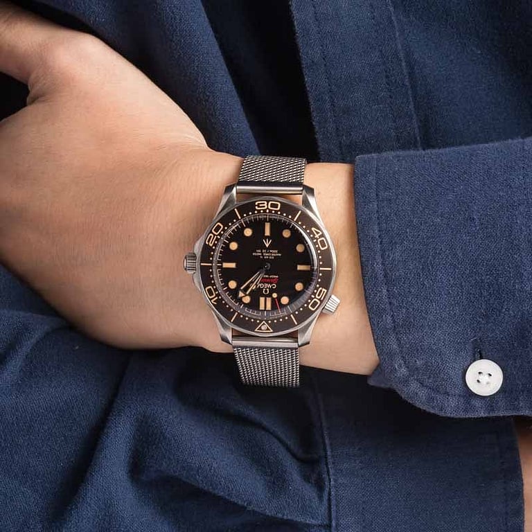 Used Omega Seamaster Titanium Diver 300M Tropical Dial