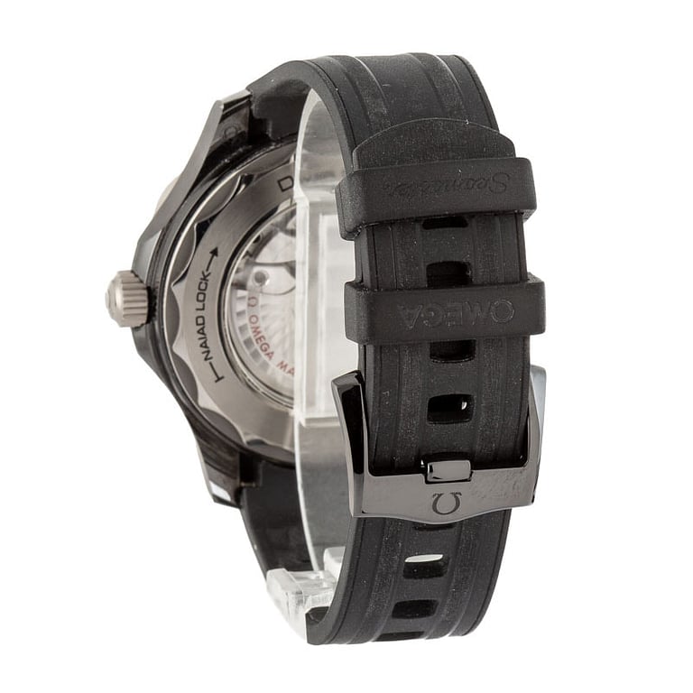 Omega Seamaster Diver 300M Black Ceramic on Rubber Strap