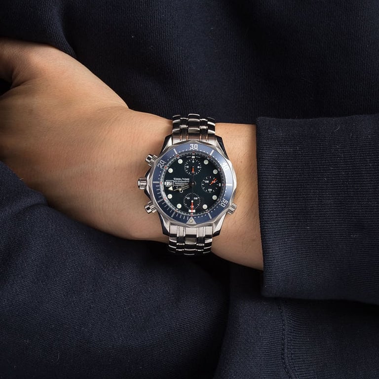 Used Omega Seamaster 300M Blue Wave Dial