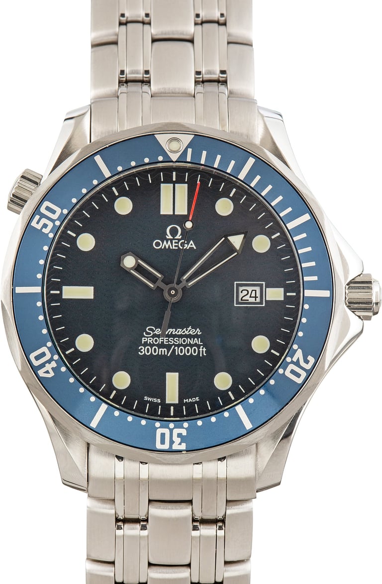 Pre-Owned Blue Dial Omega Seamaster Diver 300M GoldenEye 007