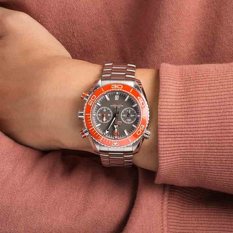 Omega Seamaster Planet Ocean Orange Timing Bezel
