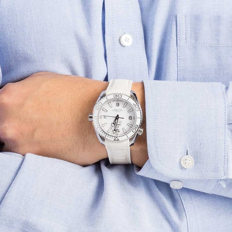 Pre-owned Omega Seamaster Planet Ocean 600M White Dial