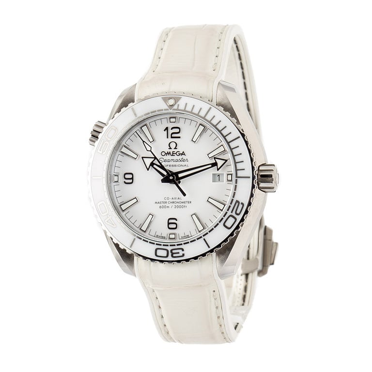 Pre-owned Omega Seamaster Planet Ocean 600M White Dial