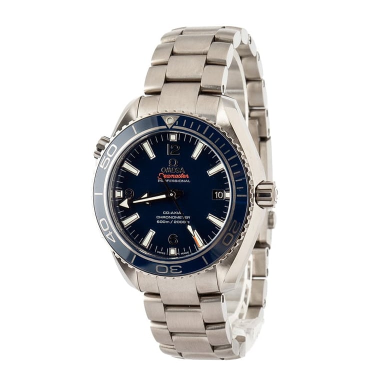 Pre-Owned Blue Dial Omega Seamaster Planet Ocean 600M Titanium