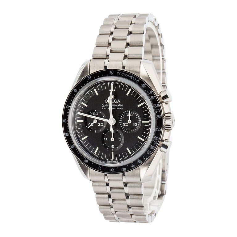 Used Steel Omega Speedmaster Moonwatch Professional 42MM Black Dial
