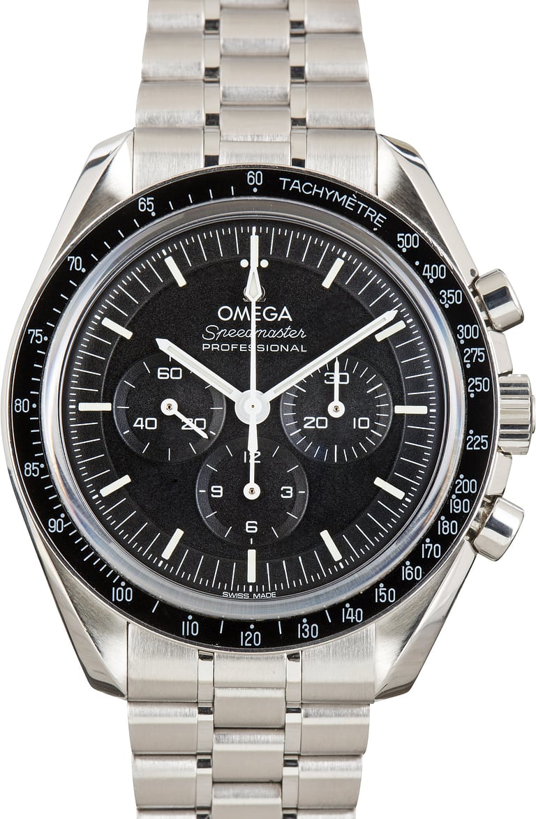 Used Omega Speedmaster Moonwatch Professional Black Chronograph Dial