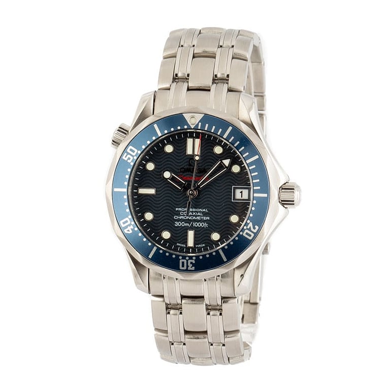 Pre-owned Omega Seamaster Diver 300M Blue Bezel