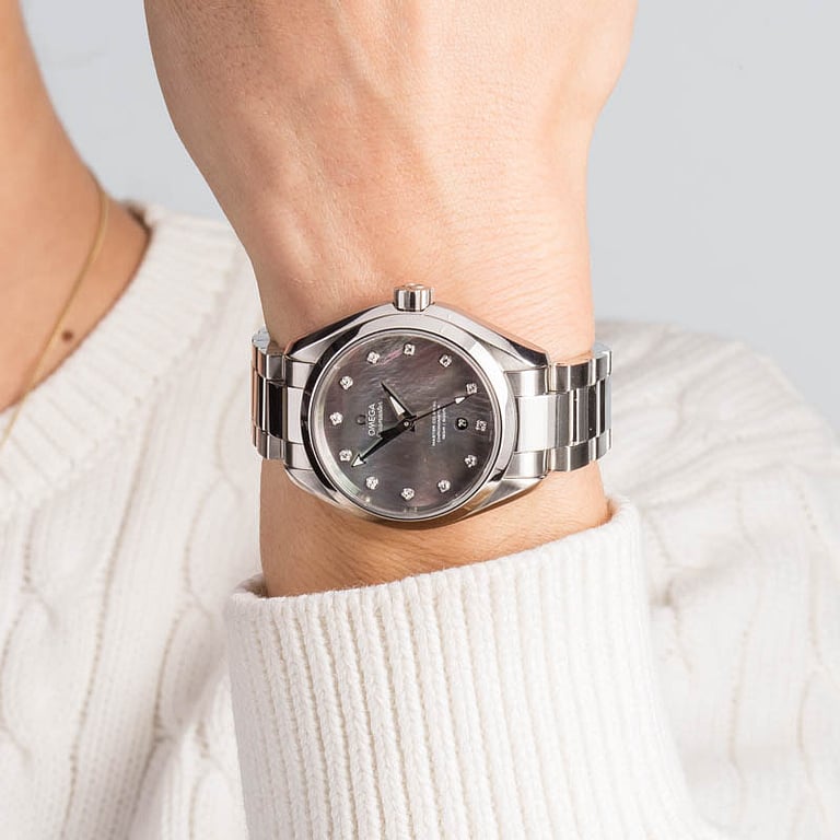 Used Omega Seamaster Aqua Terra Tahiti Mother of Pearl Diamond Dial