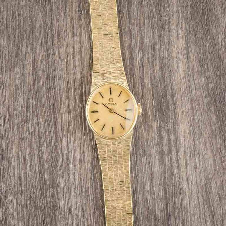 Vintage Ladies Omega Yellow Gold Cocktail