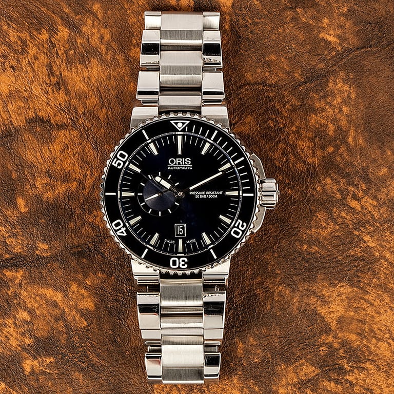 Oris Aquis Date Blue Dial Stainless Steel