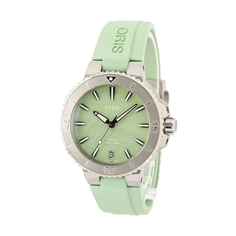 Oris Aquis Date Green Rubber Strap