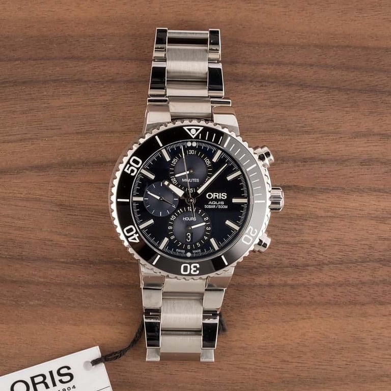 Oris Aquis Chronograph Blue Dial