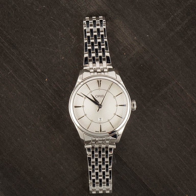 Oris Artelier Date Diamonds Silver Dial