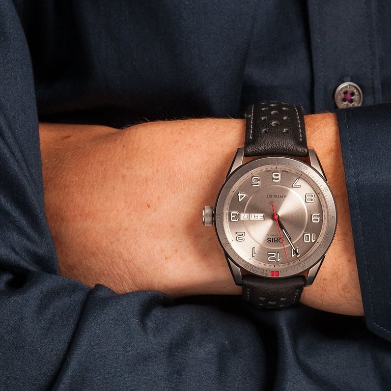 Oris Artix GT Day Date Silver Arabic Dial