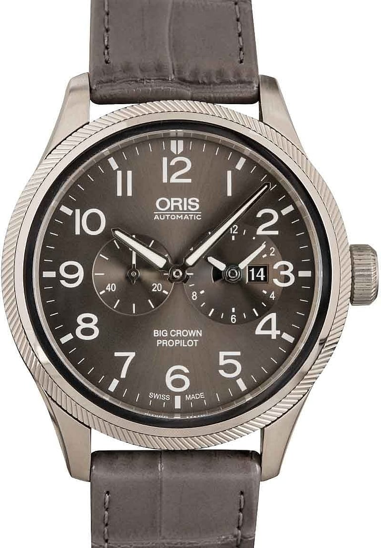 Oris Big Crown ProPilot WorldTimer Grey Dial & Leather Strap
