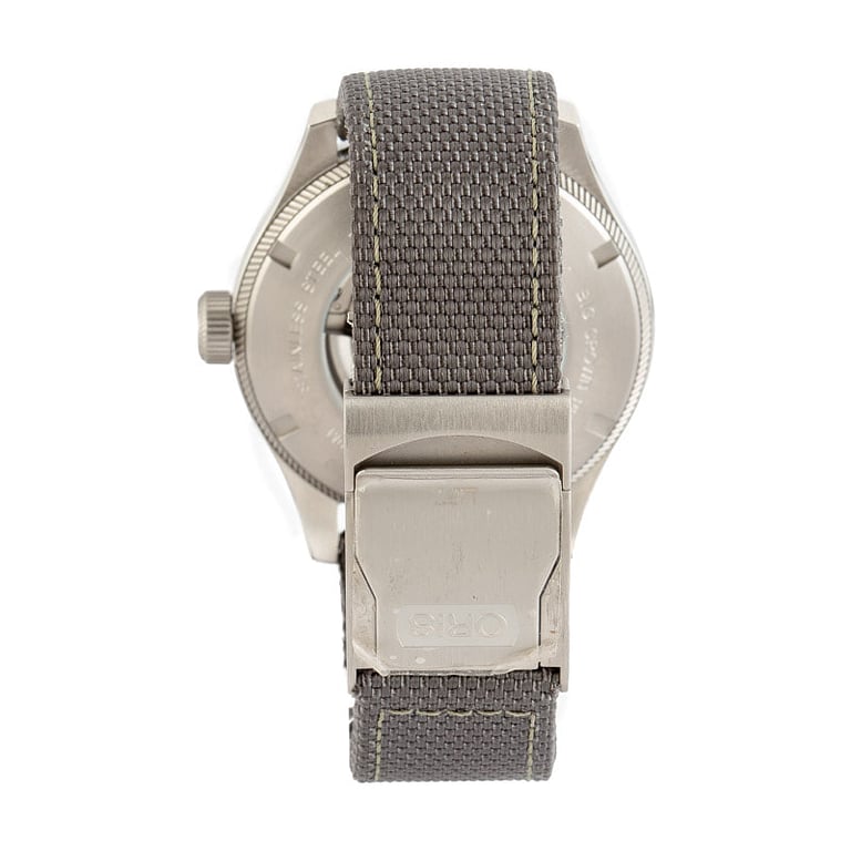 Oris Big Crown Pro Pilot GMT, Small Second Steel on Grey Strap
