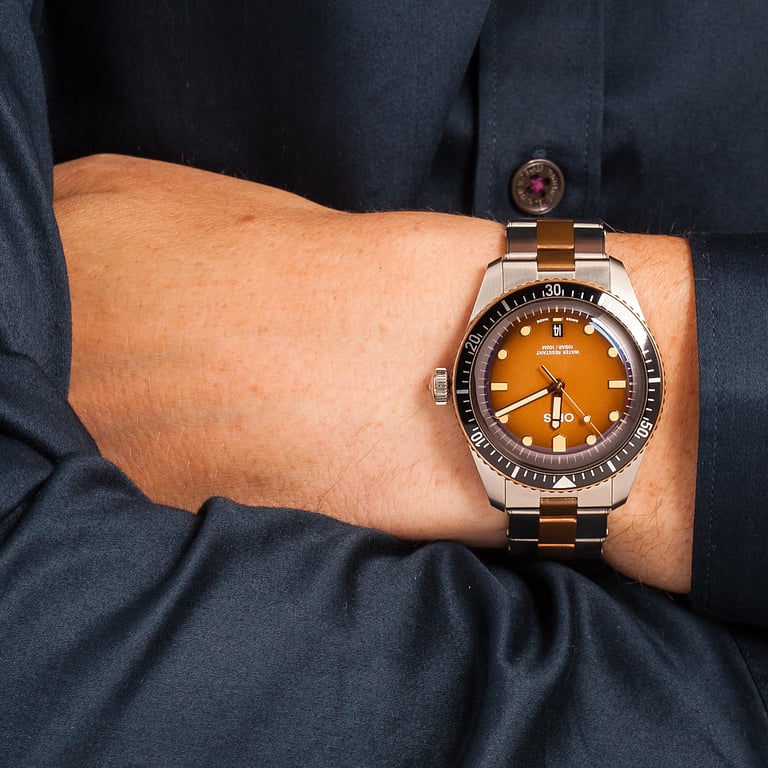 Mens Oris Divers Sixty-Five Steel & Bronze Brown Dial