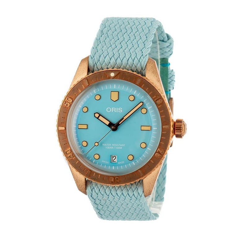 Oris Divers Sixty-Five Bronze Textile Strap
