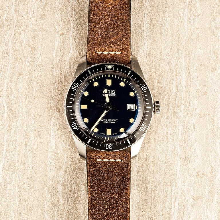 Oris Divers Sixty-Five 42MM Brown Leather Strap