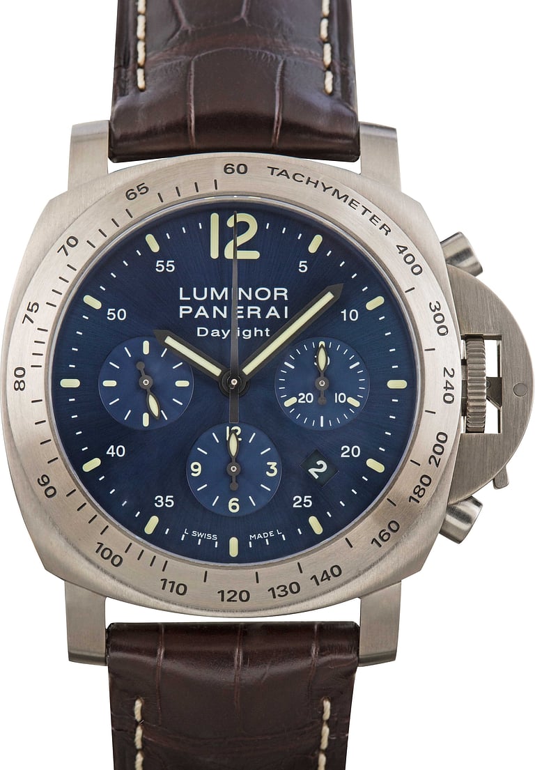 Panerai Luminor Chrono PAM00326 Blue Dial