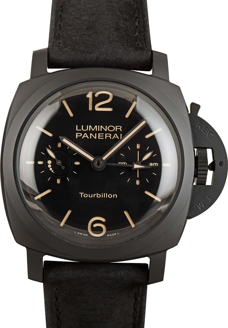 Pre-Owned Panerai Luminor 1950 Tourbillon GMT Automatic Ceramica