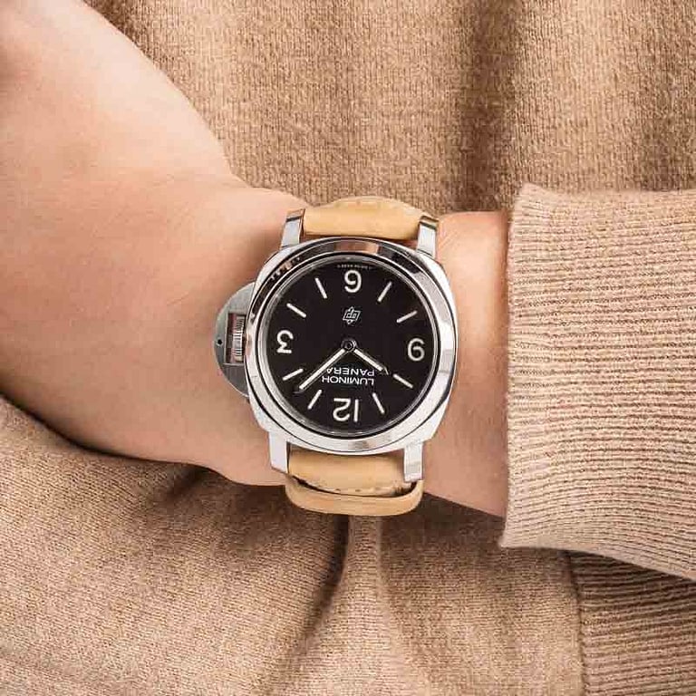 Used Panerai Luminor Base Logo PAM01086 Black Dial