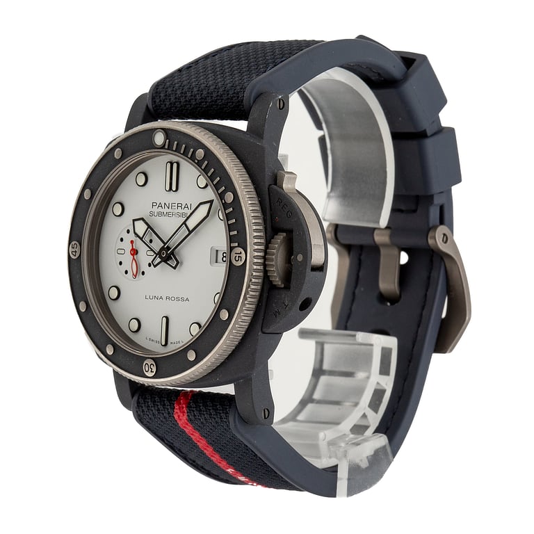 Pre-Owned Panerai Submersible Luna Rossa PAM01543 Ti-Ceramitech