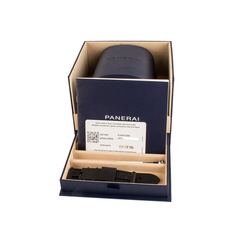 Used Panerai Luminor Base Logo PAM01086 Black Dial