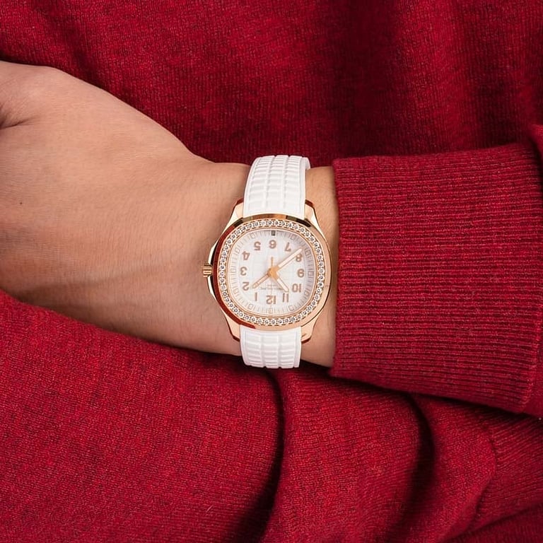 Ladies Patek Philippe Aquanaut Luce Travel Time 18k Rose Gold