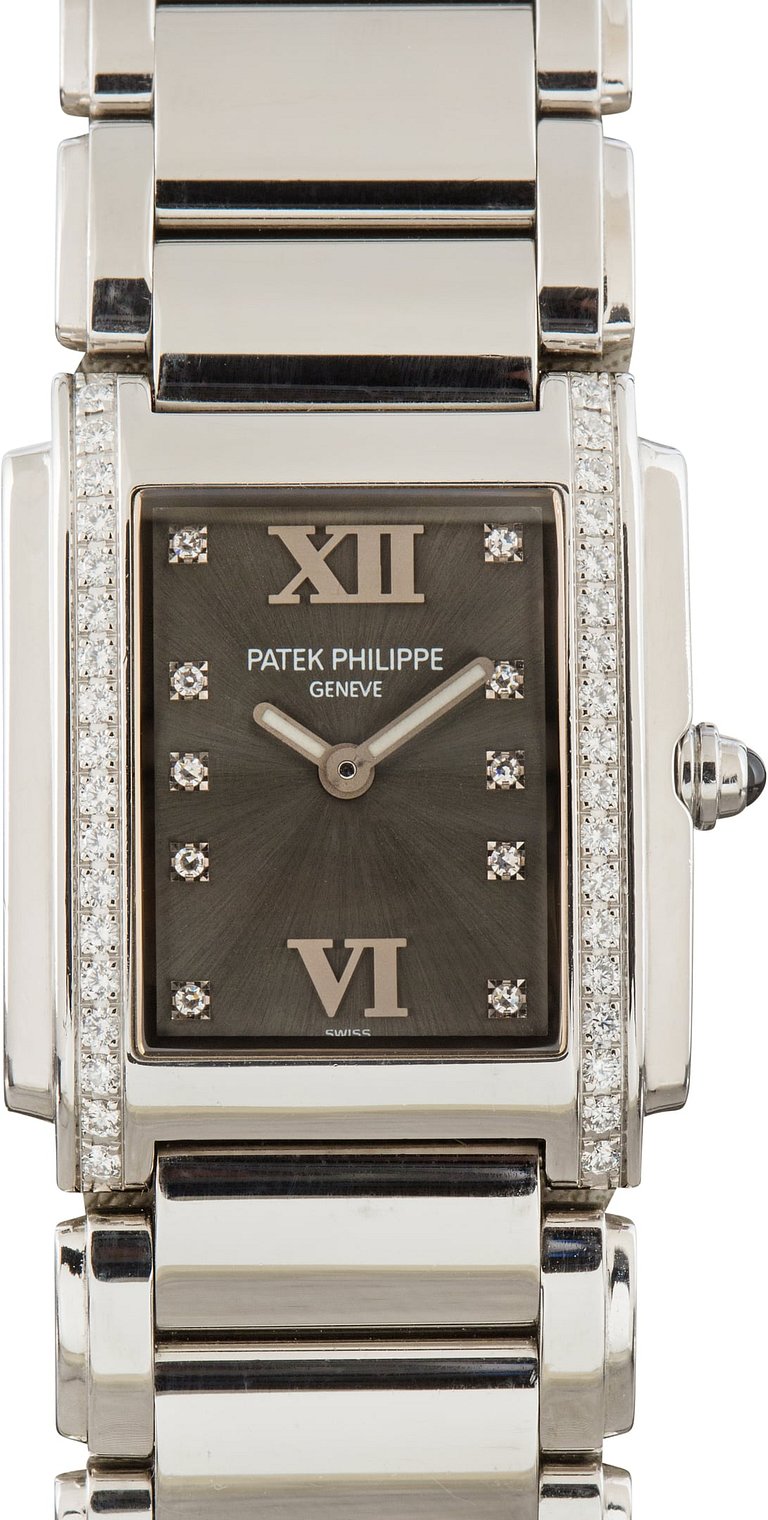 Pre-Owned Patek Philippe Twenty-4 Ref 4910 Grey Diamond Dial