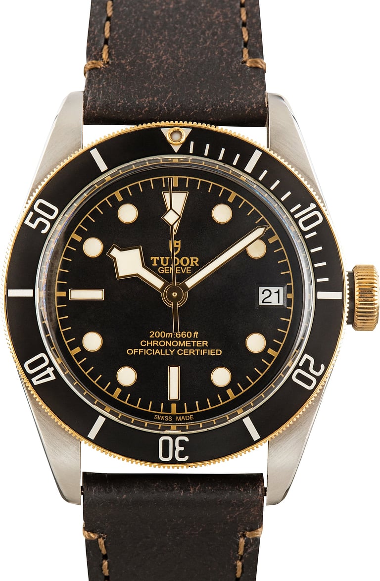 Pre-Owned Tudor Heritage Black Bay 79733N Leather Strap