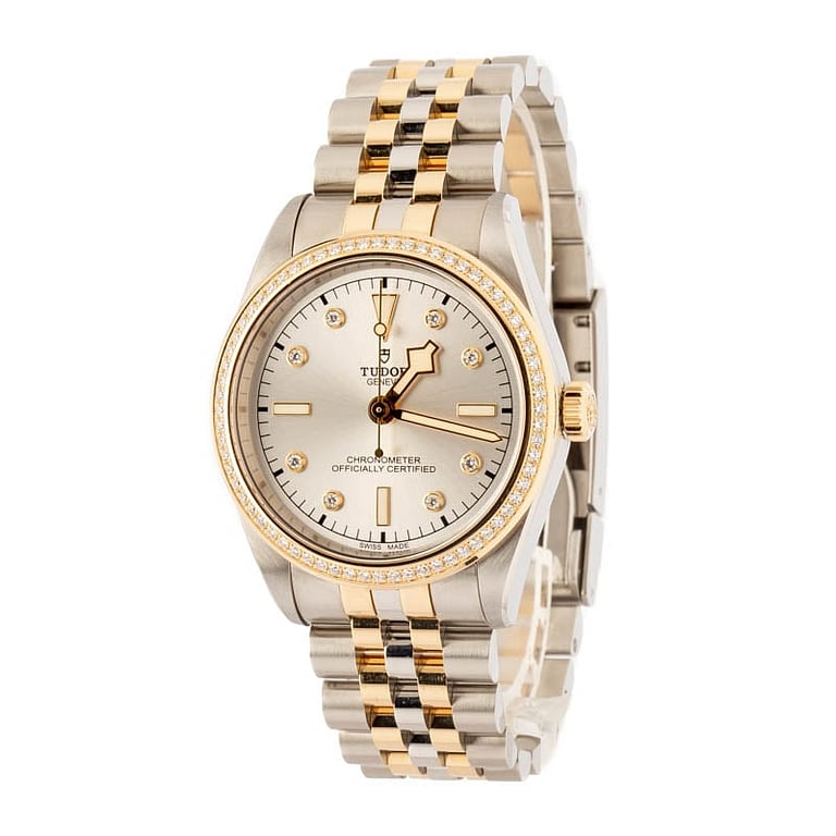 Tudor Black Bay 39 ref 79673 Silver Diamond Dial