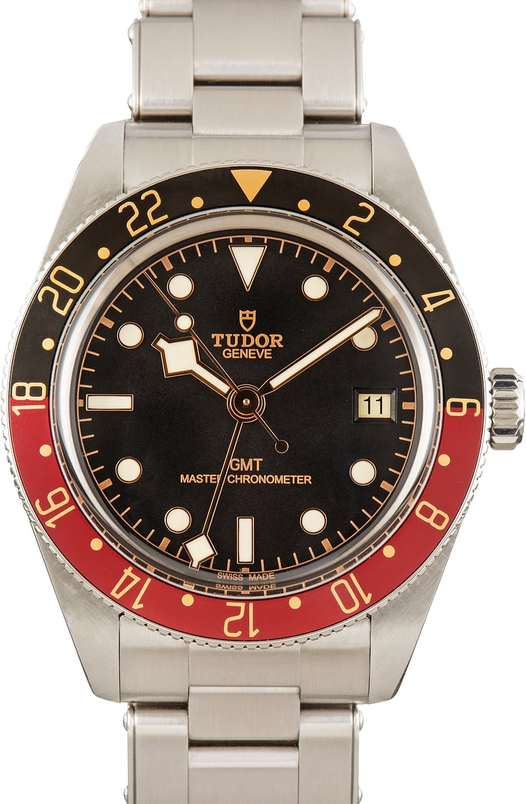 Pre-Owned Black & Burgundy Bezel Tudor Black Bay 58 GMT