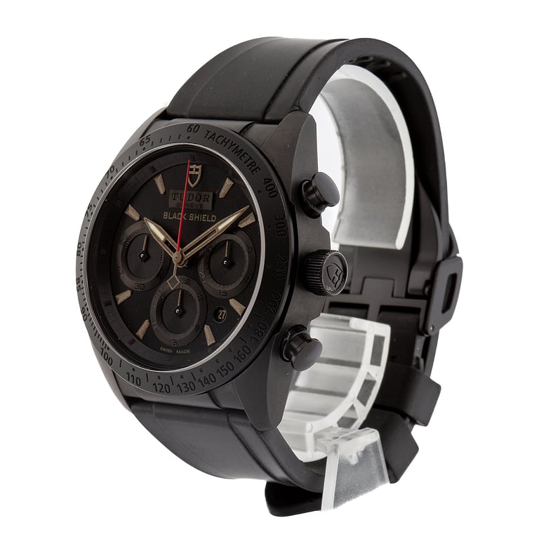 Pre-Owned Tudor Fastrider Black Shield 42000CN Black Ceramic