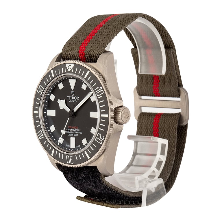 Pre-Owned Titanium Tudor Pelagos FXD Ref 25717N Black Dial