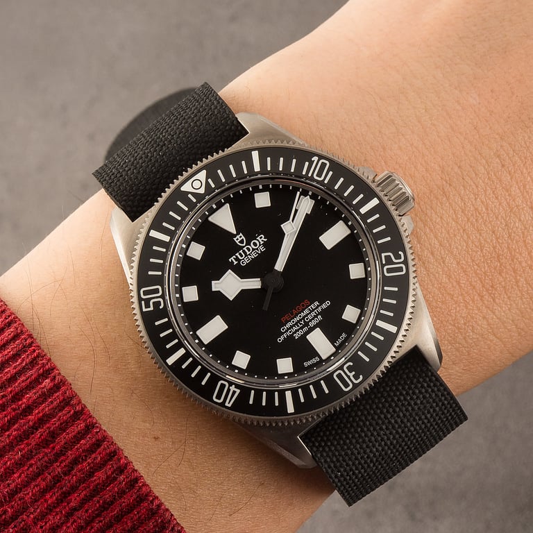 Pre-Owned Black Dial Tudor Pelagos FXD Ref 25717N Titanium