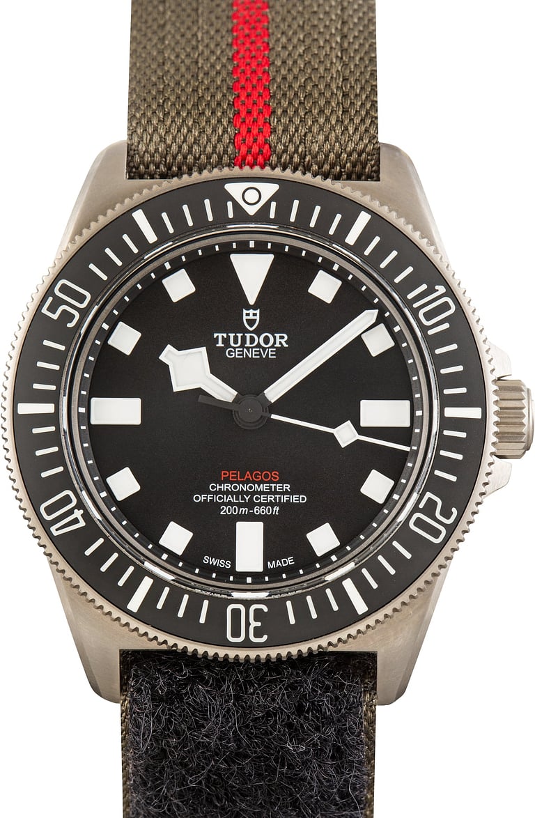 Pre-Owned Titanium Tudor Pelagos FXD Ref 25717N Black Dial