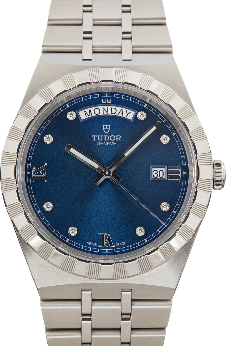 Pre-Owned Tudor Royal 28600 Blue Diamond Dial